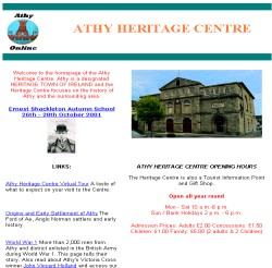 Screenshot of Athy Heritage Centre website