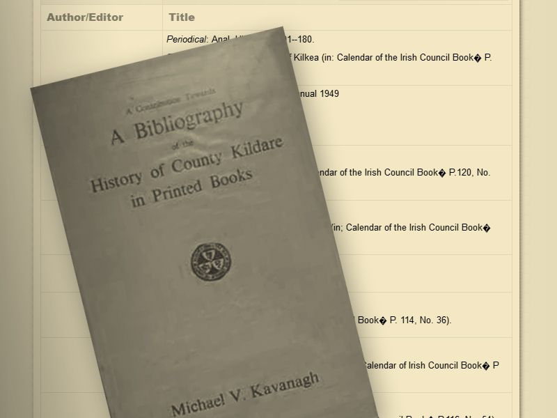 Kavanagh's Historical Bibliography of Co. Kildare